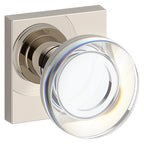 Baldwin Hardware Reserve Perilla Contemporary Crystal — Níquel pulido Lifetime — Contemporary Square — Dummy completo