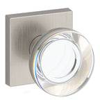 Baldwin Hardware Reserve Perilla Contemporary Crystal — Níquel satinado — Contemporary Square — Dummy completo