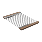 Julien · Escurridor Deslizante con Asas de Madera — Nogal / 12″ × 17⅜″ · tarja Fira