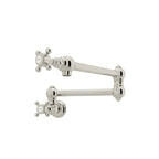Rohl Llenador de Ollas de Pared con Brazo Abatible - Manija de Cruz - Níquel Pulido
