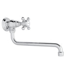 Rohl Llenador de Ollas de Pared, Alcance 11 3/4" - Manija de Cruz - Cromo Pulido