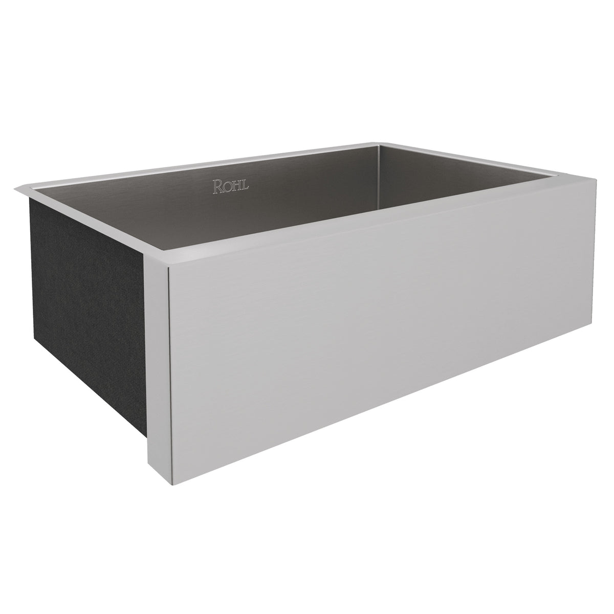 Rohl Proscenio Tarja de Cocina Farmhouse de Acero Inoxidable Sencilla 30" - Acero Inoxidable Cepillado