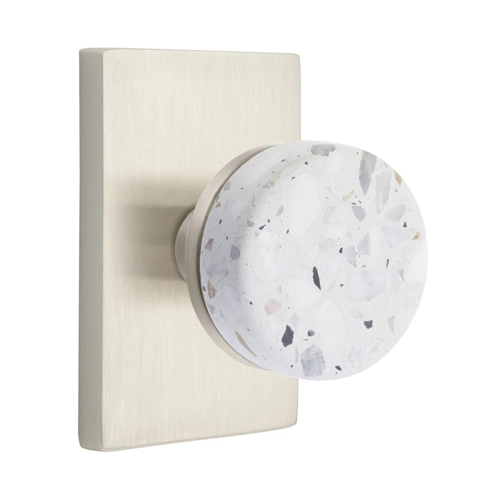 Níquel Satinado · Modern Rectangular Rosette