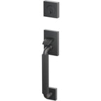 Emtek Juego de Entrada — Select Sectional Tubular Straight Knurled_R-Bar Stem — Negro Mate