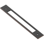 Emtek Jaladera de Gabinete Backplate C-to-C Moderna — Bronce Aceitado