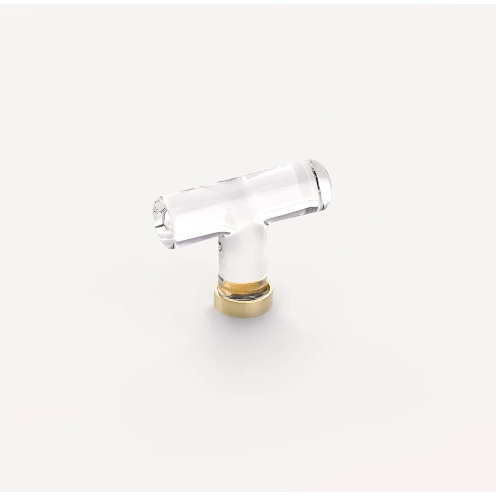 Emtek Perilla Moderna de Vidrio, 2-1/8" — Latón Pulido