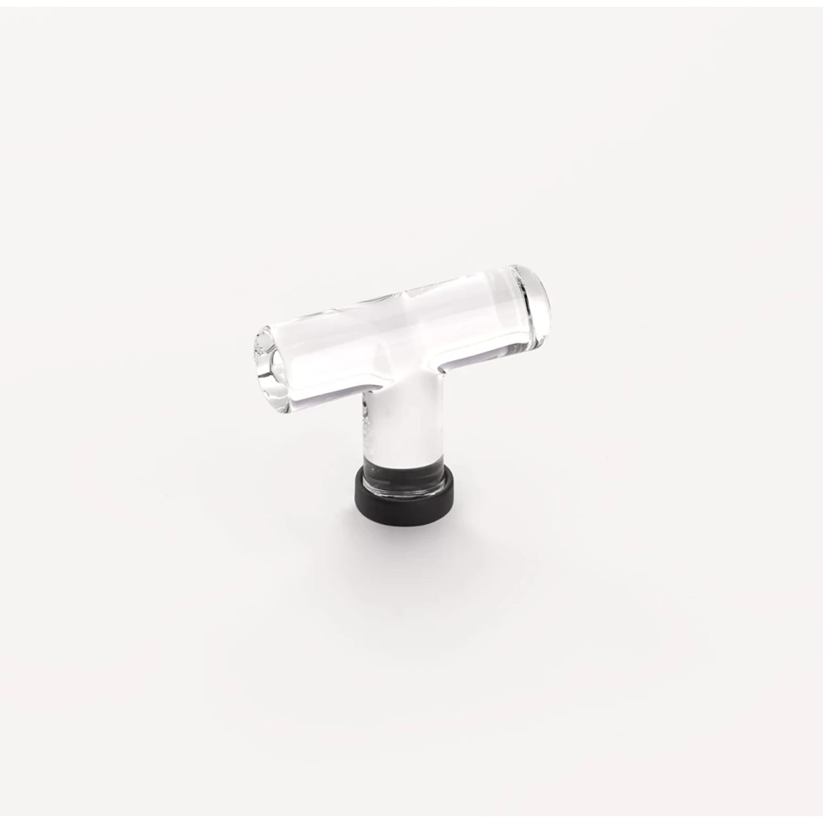 Emtek Perilla Moderna de Vidrio, 2-1/8" — Negro Mate