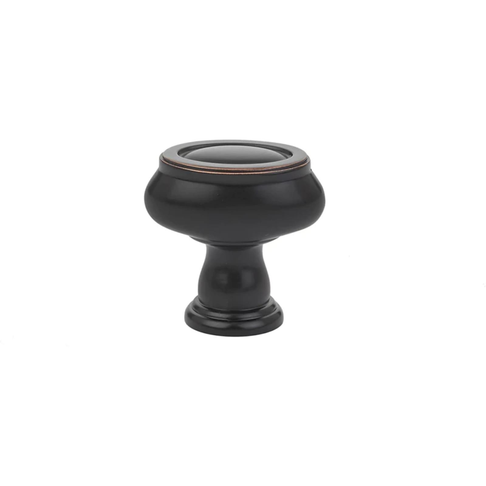 Emtek Perilla Geometric Call Ovalada, 1-3/4" — Bronce Aceitado