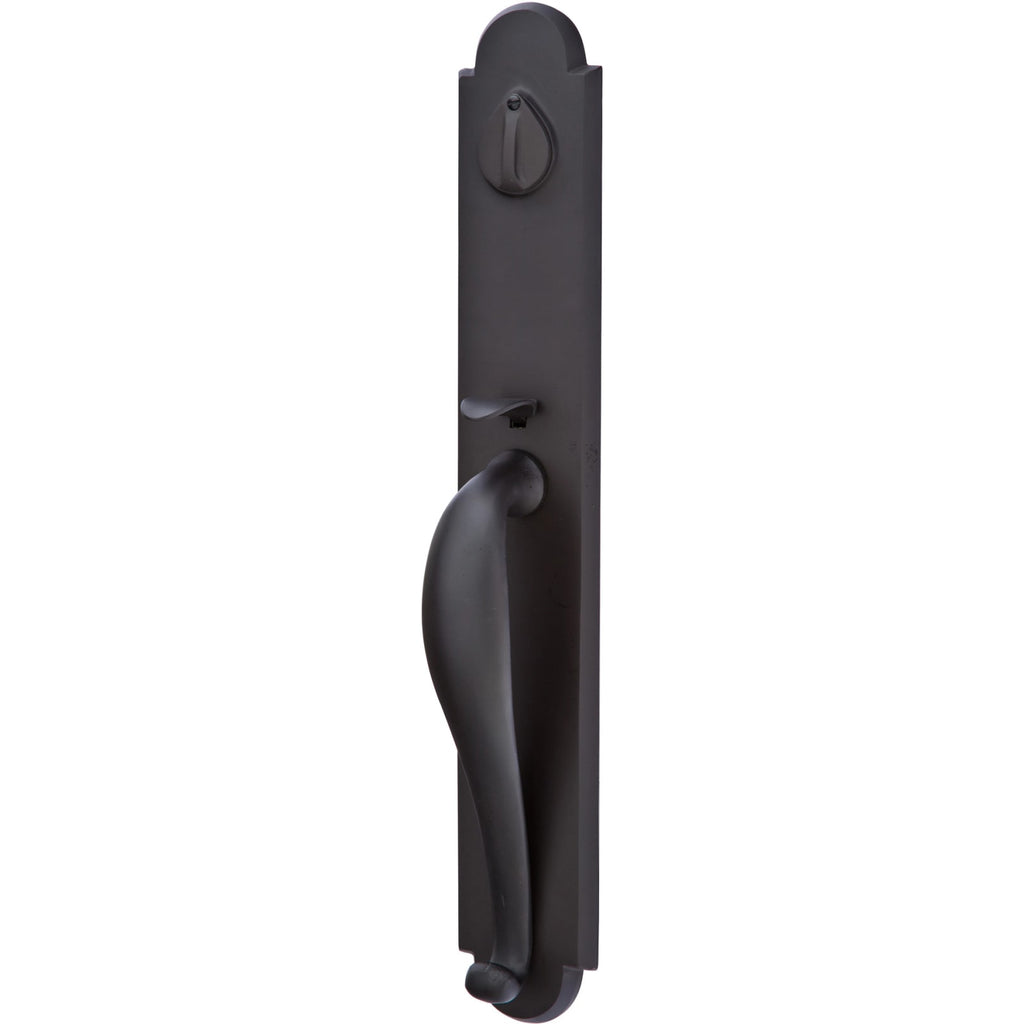 Emtek Juego de Entrada — Greeley Tubular — Bronce Negro Mate