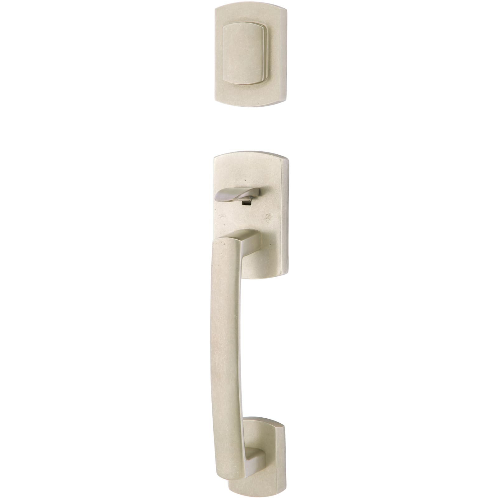 Emtek Juego de Entrada — Ridgemont Tubular — Bronce Blanco Envejecido