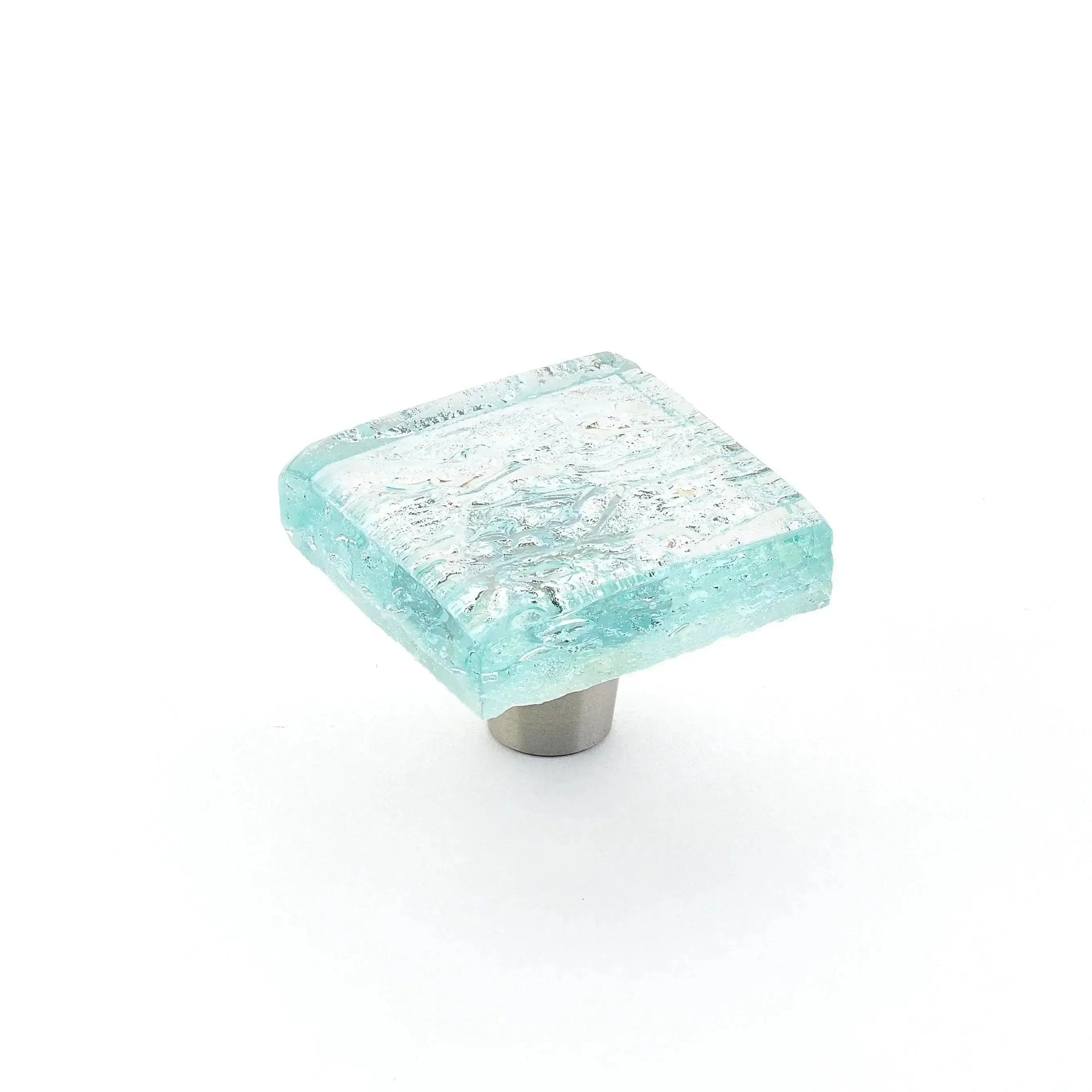 Schaub Perilla Ice Pearl Blue Note**** We de Vidrio Cuadrada, 1-1/2" diám.