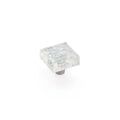 Schaub Perilla Ice Pearl Note**** We de Vidrio Cuadrada, 1-1/2" diám. — Transparente