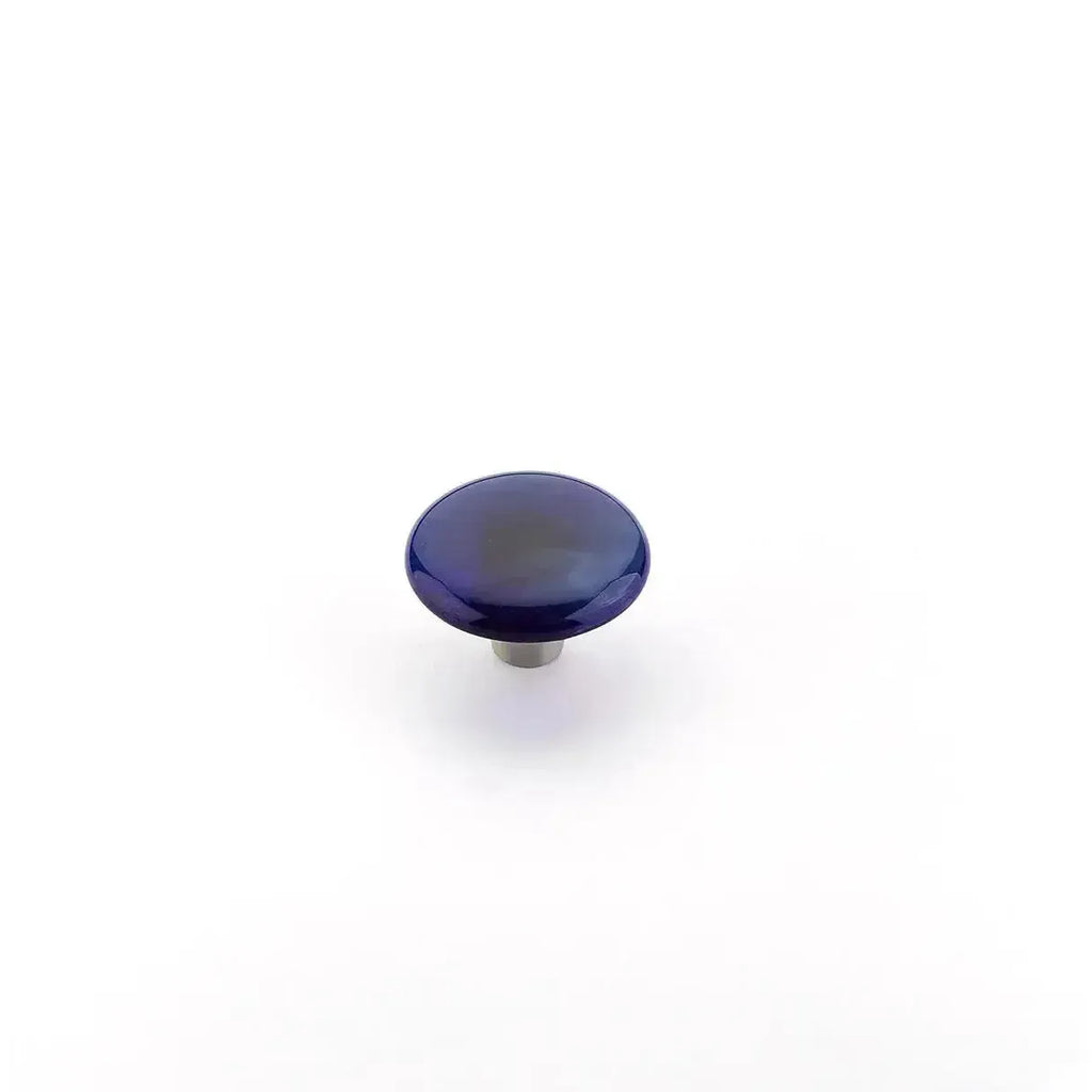 Schaub Perilla Fused Sapphire Silk Stainless Steel Call de Vidrio Redonda, 1-1/2"