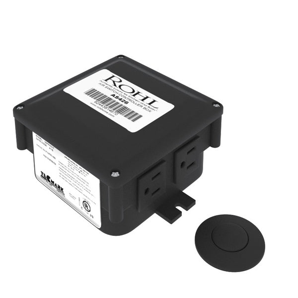 Rohl Caja de Control para Triturador con Botón Neumático - Transicional - Negro Mate