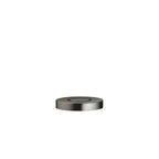 Botón neumático AIR SWITCH de Dornbracht, de perfil plano y circular, para accionar el triturador de desperdicios, acabado Dark Chrome