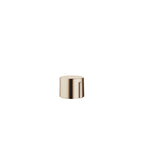 Accionamiento excéntrico Dornbracht con maneta giratoria de cuerpo cilíndrico sin roseta, vista frontal sobre fondo blanco, acabado Champagne cepillado (Oro 22k)