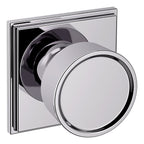 Baldwin Hardware Perilla K007 Hollywood Hills con Roseta R050 — Cromo pulido — Dummy completo