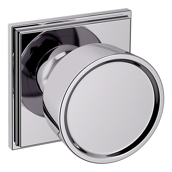 Baldwin Hardware Perilla K008 Hollywood Hills con Roseta R050 — Cromo pulido — Dummy completo