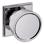 Baldwin Hardware Perilla K009 Hollywood Hills con Roseta R050 — Cromo pulido — Dummy completo