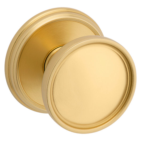 Baldwin Hardware Perilla K012 Tulip con Roseta 5078 — Latón satinado Lifetime — Dummy completo