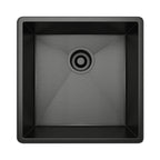 Rohl Forze Tarja Sencilla de Acero Inoxidable para Cocina o Bar 15" - Acero Inoxidable Negro
