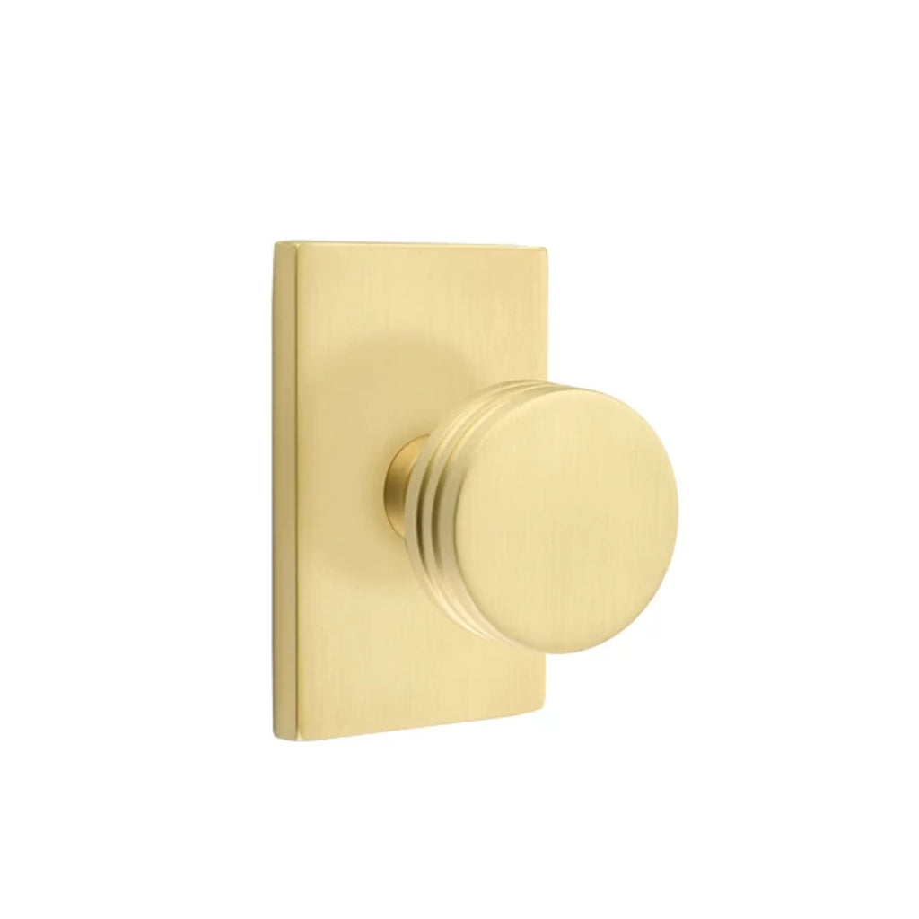 Latón Satinado · Modern Rectangular Rosette