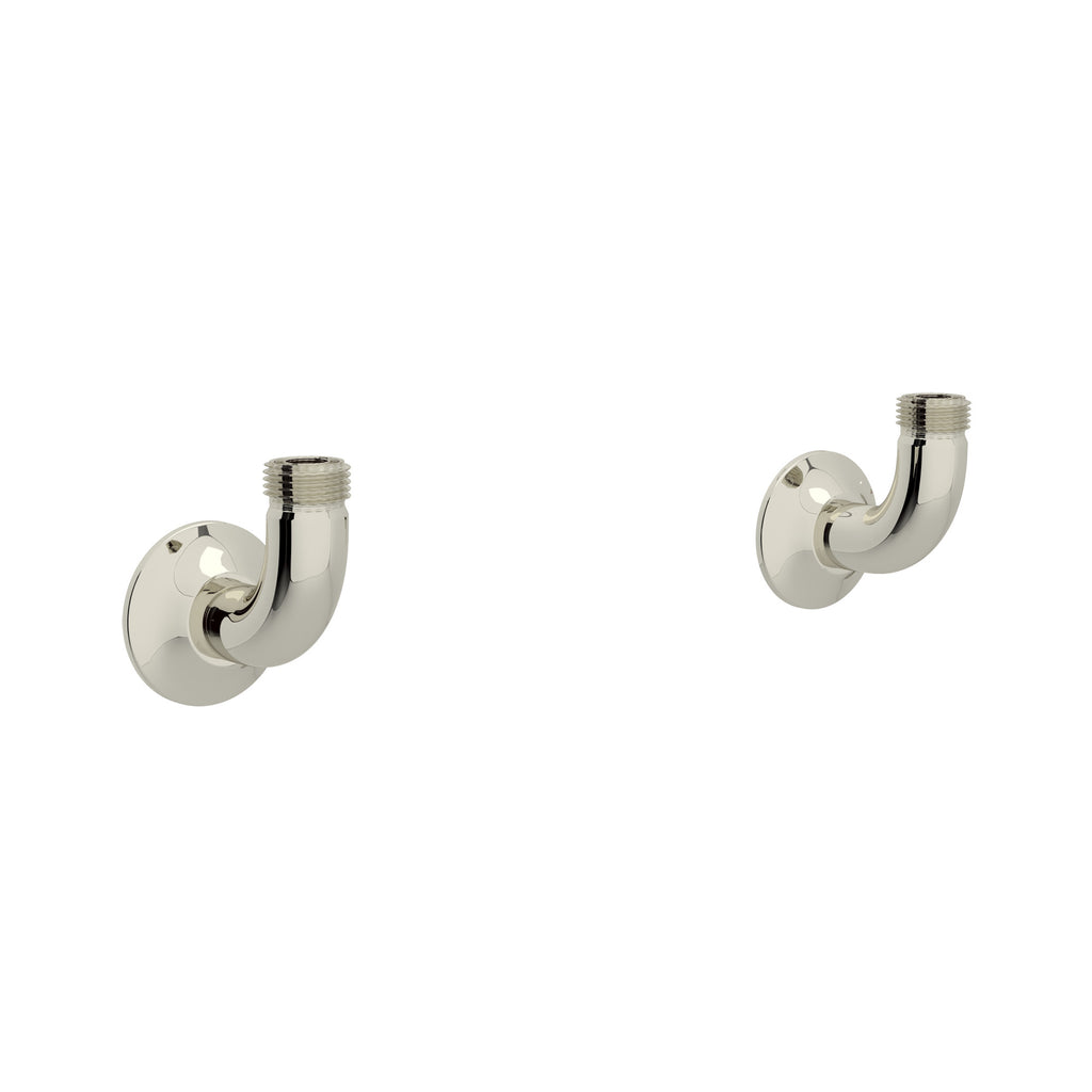 Rohl Georgian Era Uniones de Pared para Mezcladora Tipo Puente - Níquel Pulido