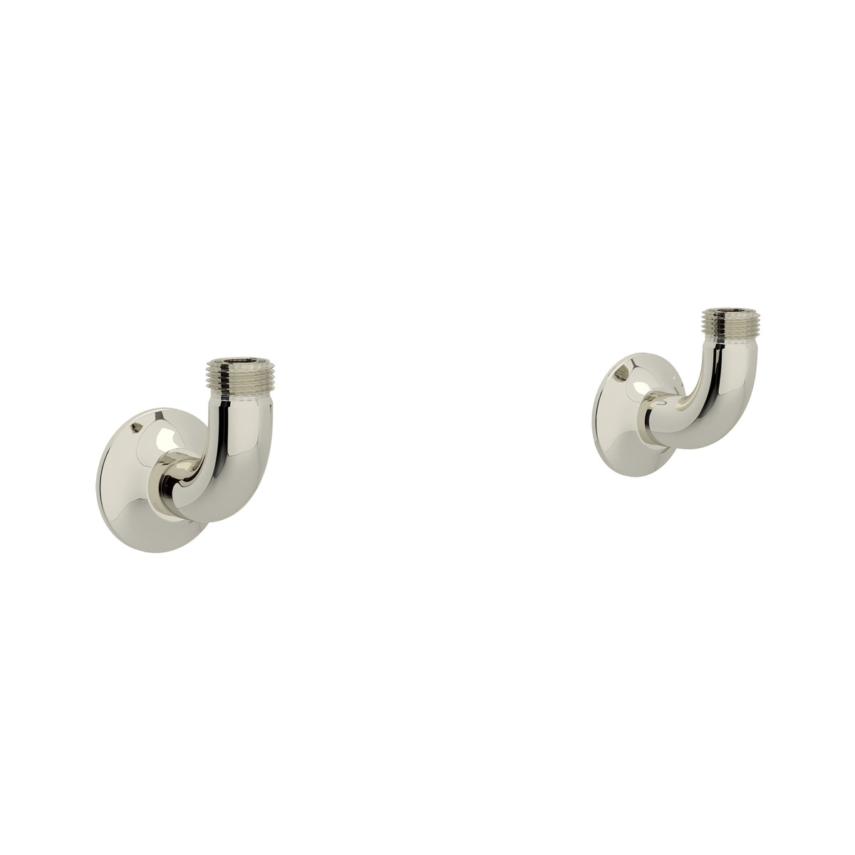 Rohl Georgian Era Uniones de Pared para Mezcladora Tipo Puente - Níquel Pulido