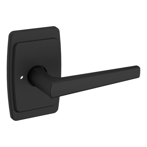 Baldwin Hardware Manija L024 con Roseta R046 — Negro satinado — Paso