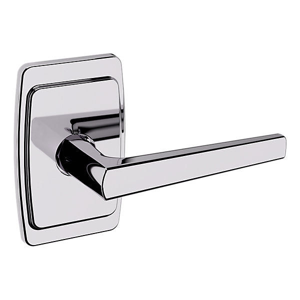 Baldwin Hardware Manija L024 con Roseta R046 — Cromo pulido — Dummy completo