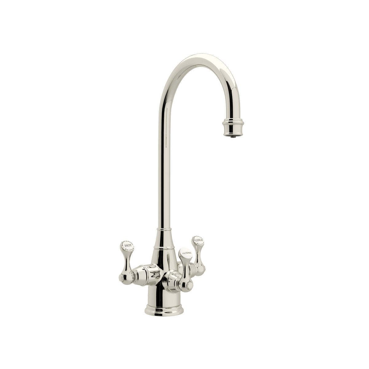 Rohl Georgian Era Mezcladora Filtradora de Bar y Preparación de Tres Manijas - Níquel Pulido