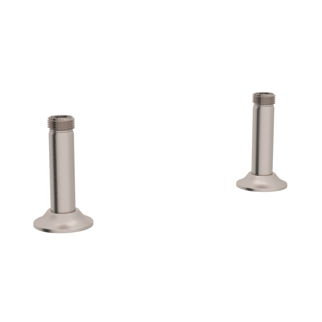 Rohl Georgian Era Uniones Rectas de Cubierta para Mezcladora Tipo Puente - Níquel Satinado