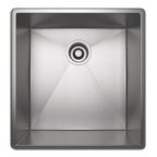 Rohl Forze Tarja Sencilla de Acero Inoxidable para Cocina o Bar 17" - Acero Inoxidable Cepillado