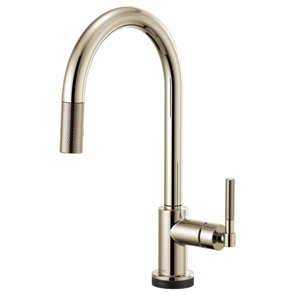 Grifo de cocina extraíble SmartTouch® con tubo arqueado y manija moleteada - LITZE®