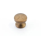 Schaub Perilla Northport Redonda, 1-3/8" diám. — Bronce Cepillado