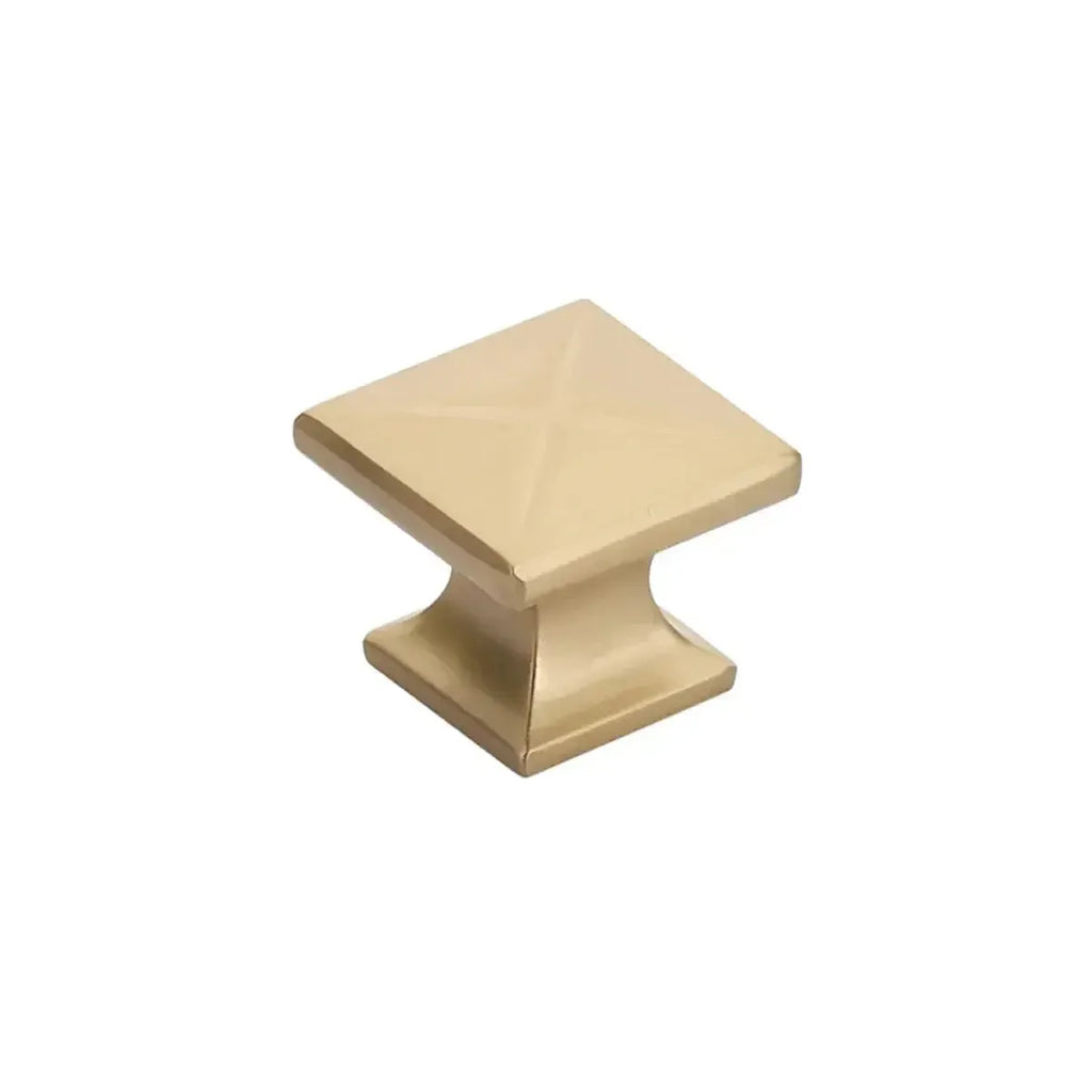 Schaub Perilla Northport Cuadrada, 1-3/8" diám. — Latón Satinado Signature