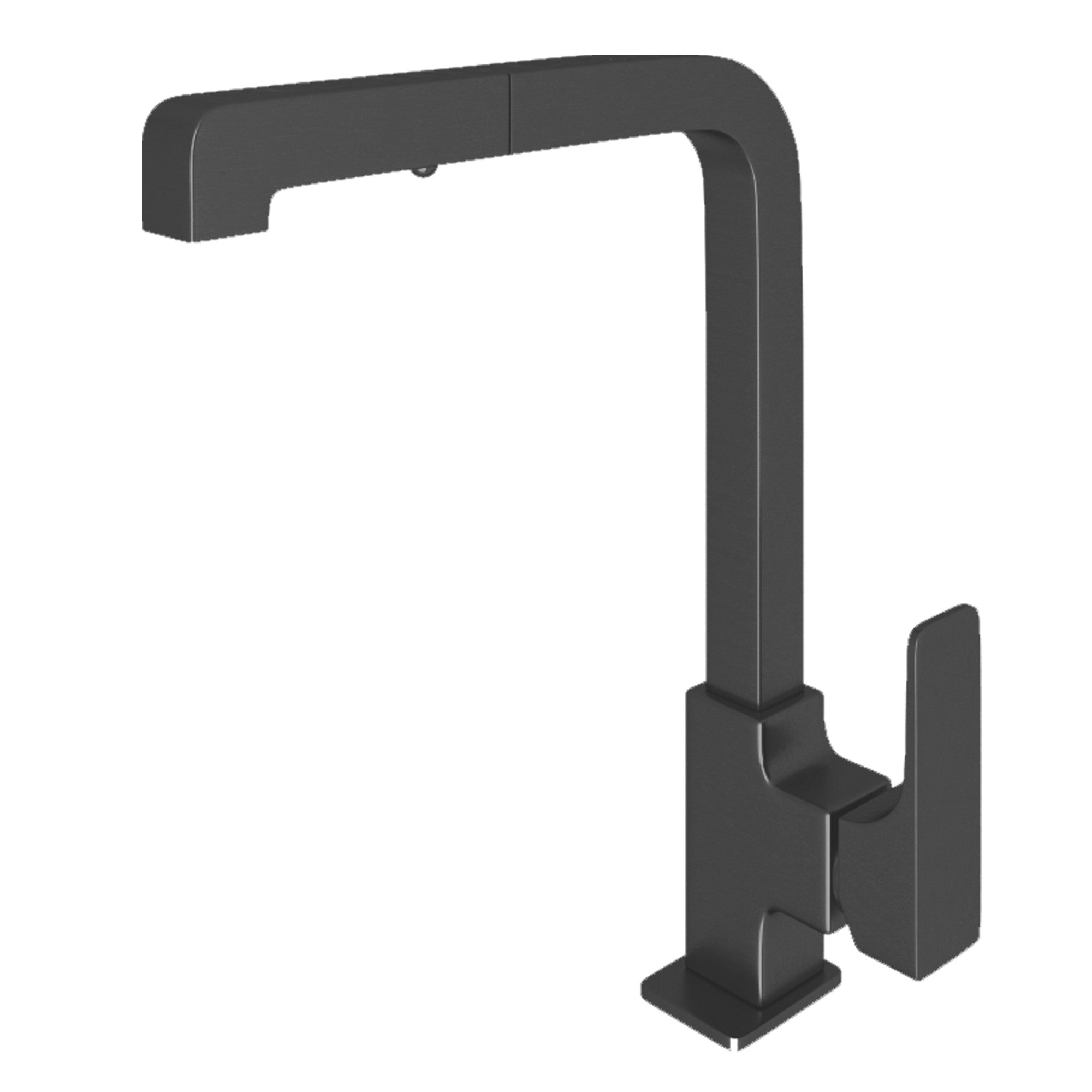 Rohl Quartile Mezcladora de Cocina Extraíble - Negro Mate