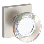 Baldwin Hardware Reserve Perilla Contemporary Crystal — Níquel satinado — Contemporary Square — Paso