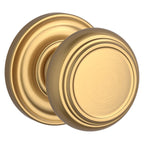 Baldwin Hardware Reserve Perilla Traditional — Latón satinado Lifetime — Traditional Round — Paso