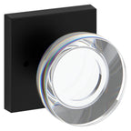 Baldwin Hardware Reserve Perilla Contemporary Crystal — Negro satinado — Contemporary Square — Privacidad