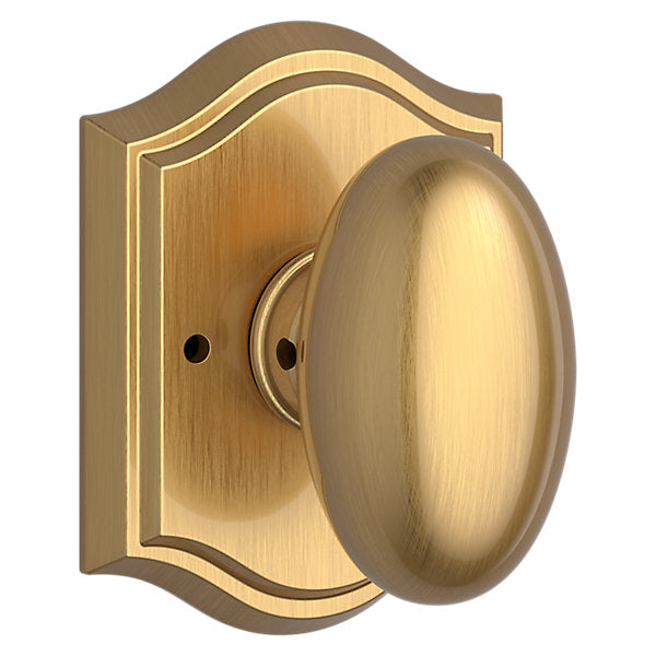 Baldwin Hardware Reserve Perilla Ellipse — Latón satinado Lifetime — Traditional Arch — Privacidad