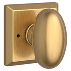Baldwin Hardware Reserve Perilla Ellipse — Latón satinado Lifetime — Traditional Square — Privacidad