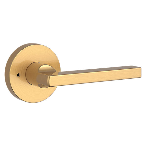 Baldwin Hardware Reserve Manija Square — Latón satinado Lifetime — Contemporary Round — Privacidad