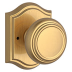 Baldwin Hardware Reserve Perilla Traditional — Latón satinado Lifetime — Traditional Arch — Privacidad