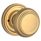 Baldwin Hardware Reserve Perilla Traditional — Latón satinado Lifetime — Traditional Round — Privacidad
