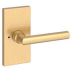 Baldwin Hardware Reserve Manija Tube — Latón satinado Lifetime — Contemporary 5 — Privacidad