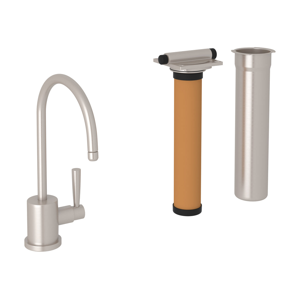 Rohl Holborn Kit de Mezcladora Filtradora de Cocina - Níquel Satinado