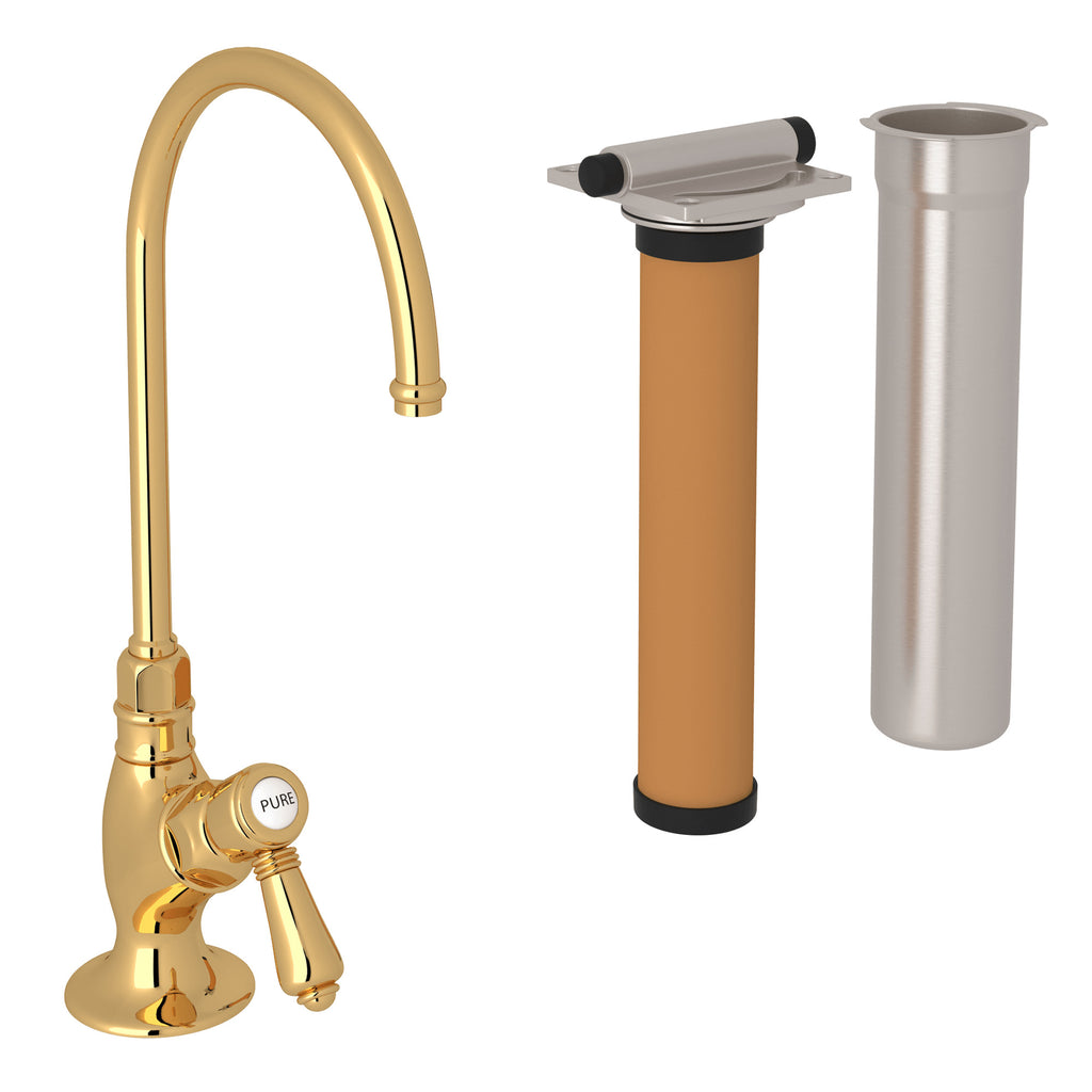 Rohl San Julio Kit de Mezcladora Filtradora de Cocina Acqui - Latón Italiano