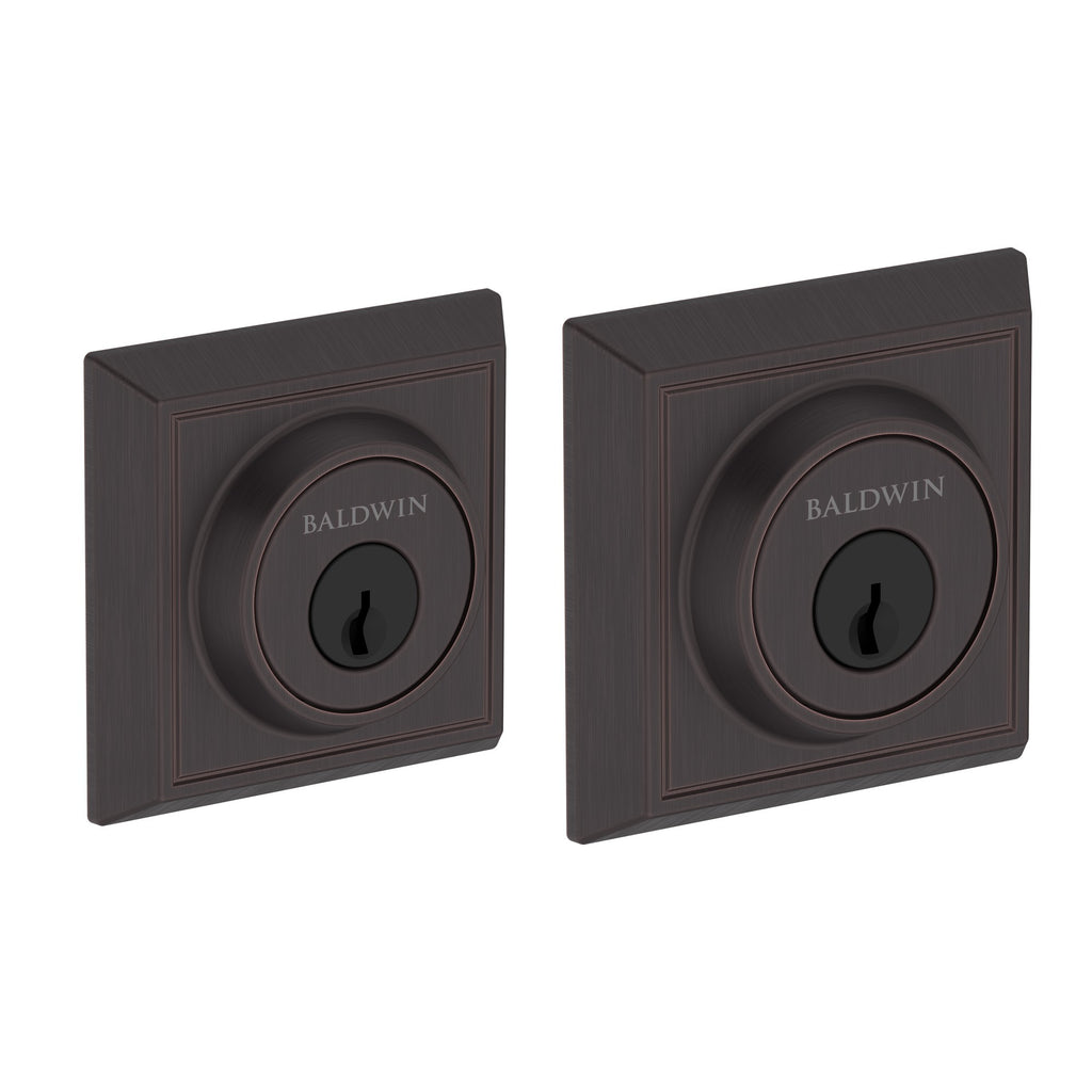 Baldwin Hardware Reserve Cerrojo Chamfered Square — Bronce veneciano (doble cilindro)