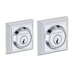 Baldwin Hardware Reserve Cerrojo Chamfered Square — Cromo pulido (doble cilindro)
